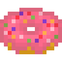 带糖霜的粉红甜甜圈 (Pink Donut With Sprinkles)