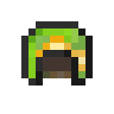 黄绿色带釉陶瓦头盔 (Lime Glazed Terracotta Helmet)
