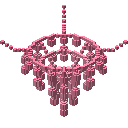 粉红色宝石吊灯 (Pink Chandelier Gems)