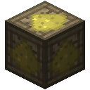 黄色氟石粉板条箱 (Crate of Yellow Fluorite Dust)