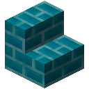 Colored Brick Teal Blue Stairs (Colored Brick Teal Blue Stairs)