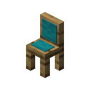 Cyan Cushioned Oak Chair