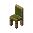 Green Cushioned Oak Chair