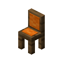 Orange Cushioned Spruce Chair