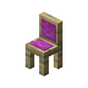 Magenta Cushioned Birch Chair