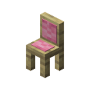 Pink Cushioned Birch Chair