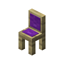 Purple Cushioned Birch Chair