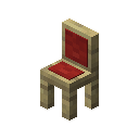 Red Cushioned Birch Chair