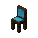 Light Blue Cushioned Dark Oak Chair