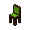 Lime Cushioned Dark Oak Chair
