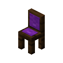 Purple Cushioned Dark Oak Chair