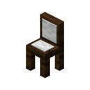 White Cushioned Dark Oak Chair