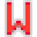 Letter W Neon - Red