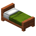金合欢木绿色简约床 (Acacia Green Simple Bed)