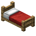 橡木红色经典床 (Oak Red Classic Bed)