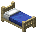 白桦木蓝色经典床 (Birch Blue Classic Bed)