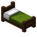 深色橡木绿色经典床 (Dark Oak Green Classic Bed)