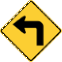Left Sharp Curve Sign