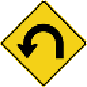 Left Sharp Turn Sign
