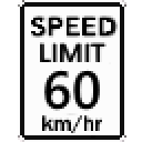 60 km/h Sign