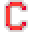 Letter C Neon - Red