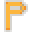Letter P Neon - Orange