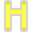 Letter H Neon - Yellow