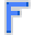 Letter F Neon - Blue