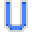 Letter U Neon - Blue