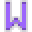 Letter W Neon - Purple