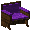 Dark Oak Purple Padded Back Bench
