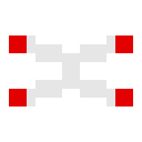 Cross (White & Red) [Crossing Post]