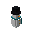 Cyan Little Snowman