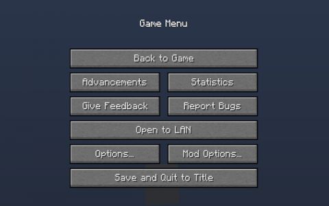 游戏菜单模组设定 (Game Menu Mod Option)