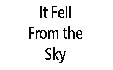 It Fell From The Sky
