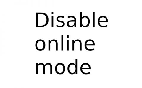 Disable online mode/Offline Mode