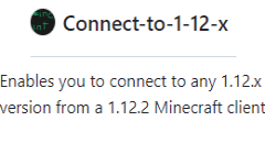 Connect to 1.12.X