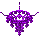 紫色宝石吊灯 (Purple Chandelier Gems)