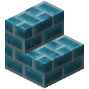 淡蓝色砖楼梯 (Cyan Bricks Stairs)