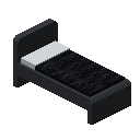 黑色现代床 (Black Modern Bed)