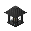 锥形带玻璃黑铁灯 (Black Iron Glass Pyramid Lantern)