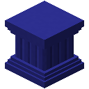 蓝混凝土凹槽柱 (Blue Concrete Fluted Column)