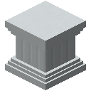 白混凝土凹槽柱 (White Concrete Fluted Column)