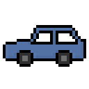 失事的平民车(蓝色） (Wrecked Civilian Car (Blue))