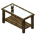 Oak Glass Table (Oak Glass Table)