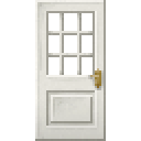 White 9Glasses Door (White 9Glasses Door)