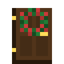 Dark Oak Door with Wreath (Dark Oak Door with Wreath)