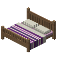 双人床（紫色，浅色） (Double Bed Purple Light)