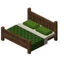 双人床（绿色，中色） (Double Bed Green Medium)