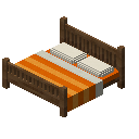 双人床（橙色，中色） (Double Bed Orange Medium)